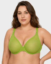 Air Light Plus Size Mesh Underwire Minimizer Bra