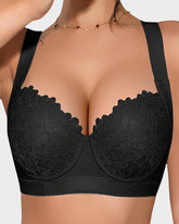 Elegant Lace Push Up Underwire Bra