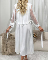 Sexy Satin Lace Bridal Robe