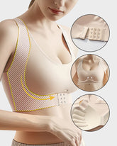 Front Closure Cross-Back Wireless Posture Bra