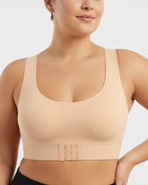 Cross Back Front Closure Wireless Posture Support Bra
