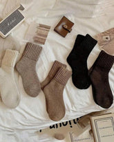 Cozy Ribbed Fleece Lined Crew Socks