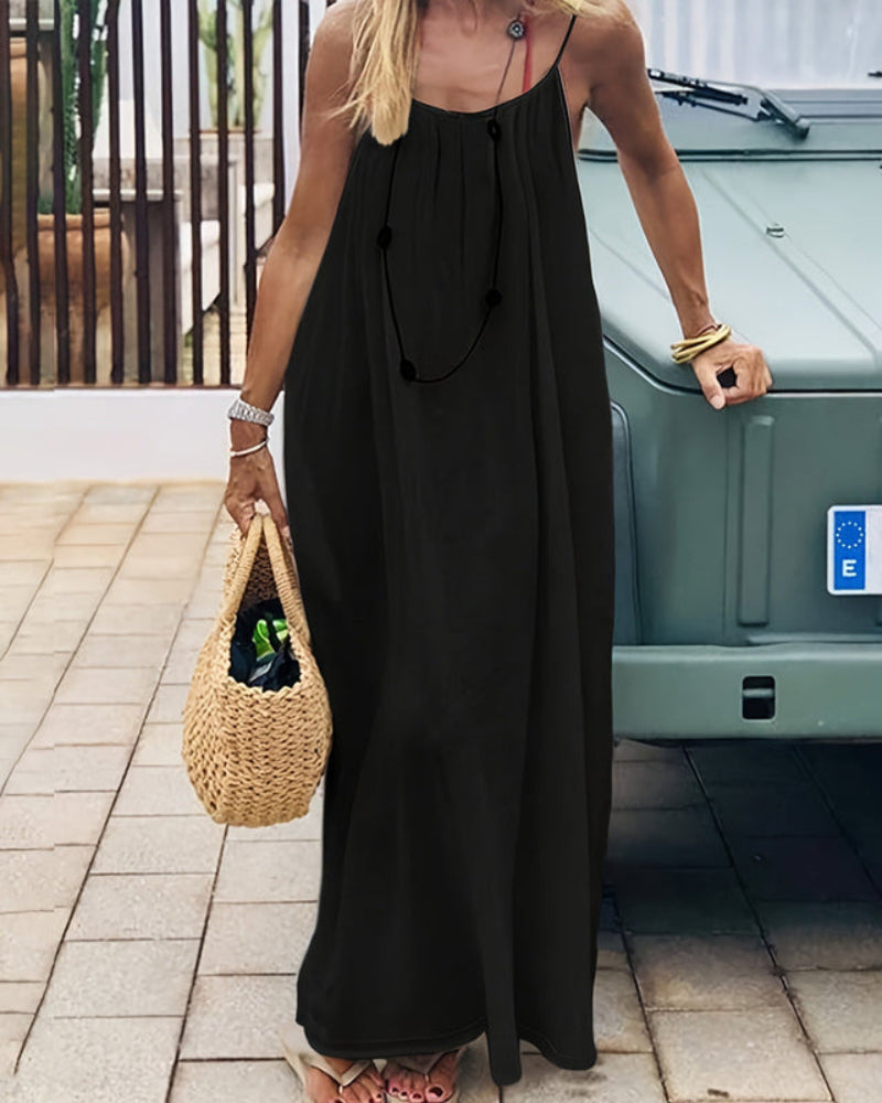 Women’s Backless Maxi Dress Leopard and Stripe Print Sleeveless Summer