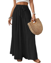Wide Leg Flowy Palazzo Pants, High-Waist Summer Trousers
