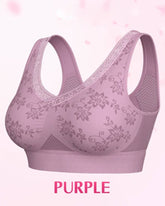 Women’s Wireless Lace Bra with Maximum Support