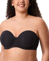Women’s Plus Size Strapless Full Coverage Underwire Bra