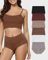 High-Waist Seamless No-Show Briefs