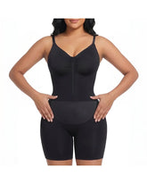 Zip-Up Tummy Control Shaping Bodysuit