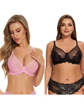 Full Coverage Lace Bras Set of 2