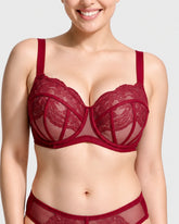 Blossom Corset Lace Unlined Minimizer Bra