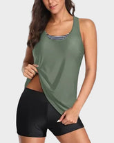 3-Piece Tummy Control Tankini Swimwear
