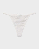 Lace-Trim Mesh V-String Panty
