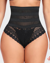 High-Waist Lace Mesh Shaping Panty