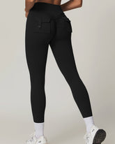 Y2K Cargo Leggings with Wide Waistband & Butt Lift