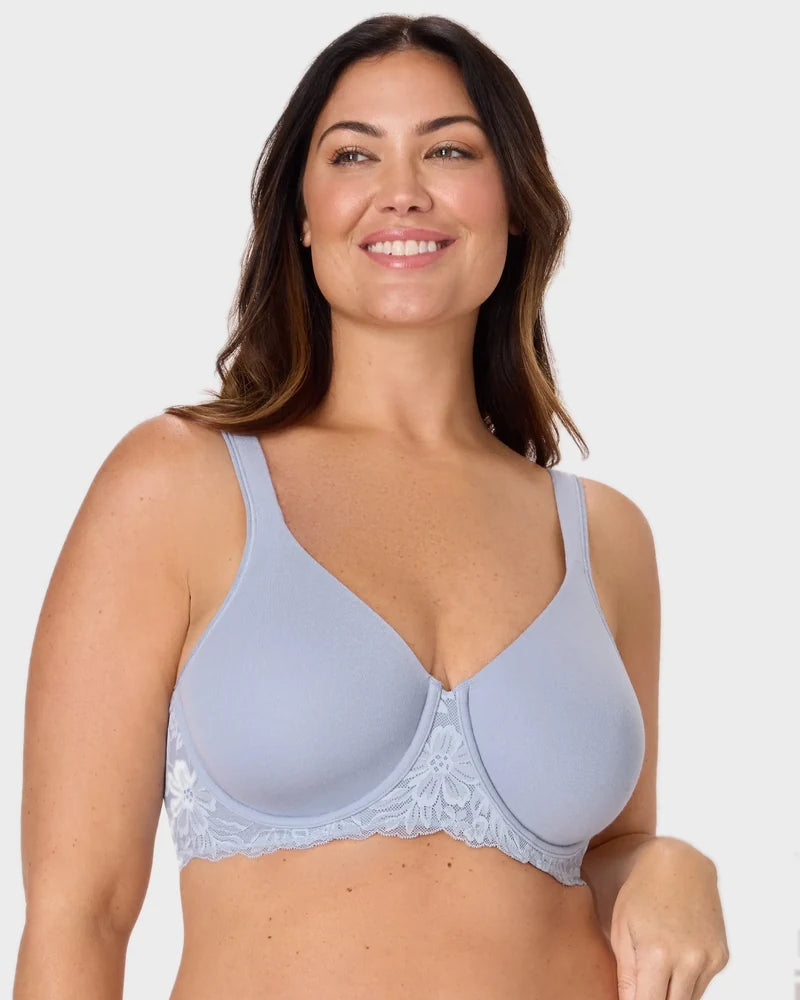 Full-Coverage Breathable Underwire Minimizer Bra