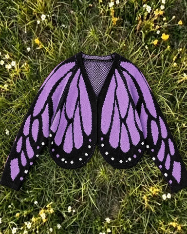Butterfly Wing Batwing Knit Cardigan