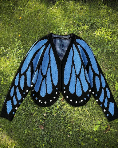 Butterfly Wing Batwing Knit Cardigan