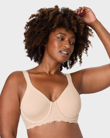 Full-Coverage Breathable Underwire Minimizer Bra