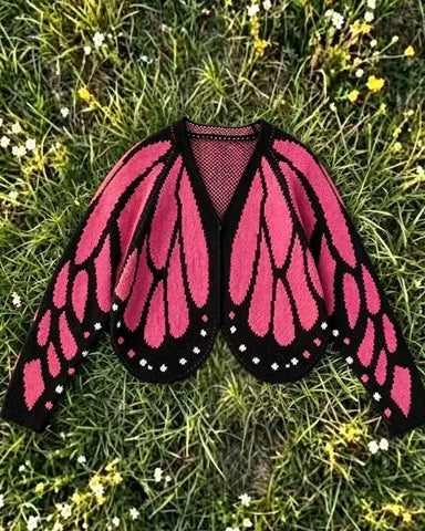 Butterfly Wing Batwing Knit Cardigan
