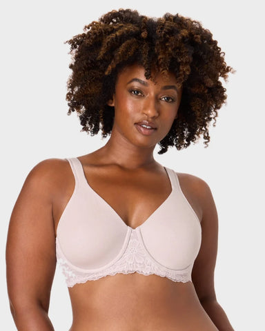 Full-Coverage Breathable Underwire Minimizer Bra