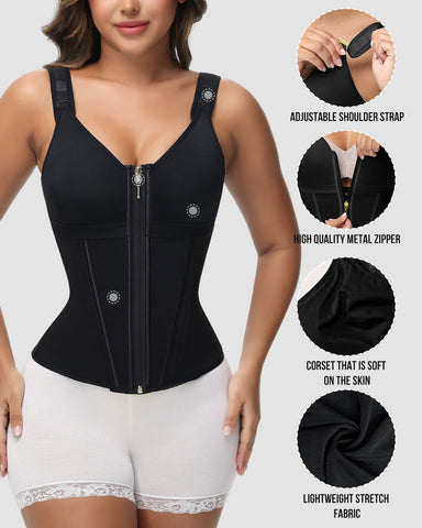 Double Layer Tummy Control Shaper with Bra