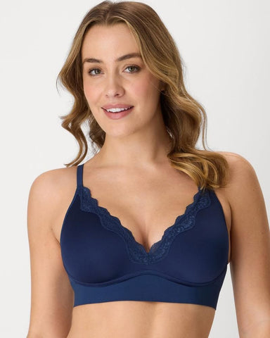 Seamless Wireless Lace Push-Up Bra with Convertible Straps