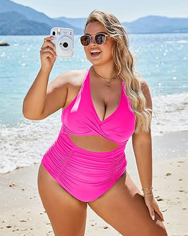 One-Piece Push-Up Tummy Control Swimsuit