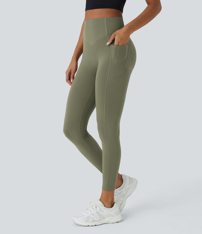 High Waisted Butt Lifting Tummy Control Side Pocket Shaping Leggings
