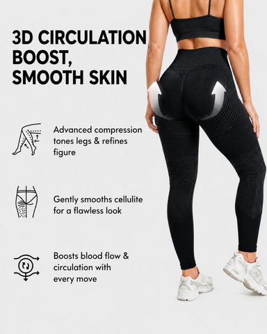 3D Textured Tummy Control & Butt-Lifting Leggings