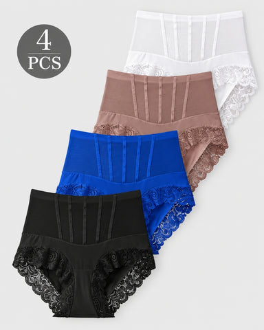 4-Pack High-Waist Lace Shaping Panties