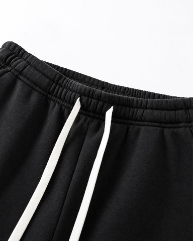 Fleece-Lined Wide-Leg Drawstring Pants