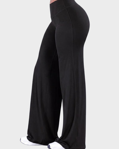 High-Waist Solid & Leopard Flare Pants