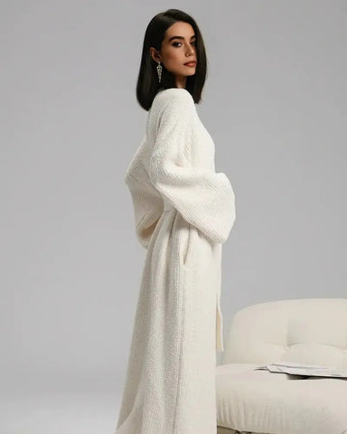 Oversized Double-Sided Fleece Long Robe