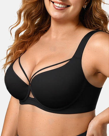 Seamless Push-Up Deep V Bra