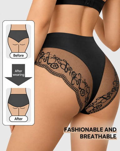 8-Pack Seamless Lace Mid-Rise Stretch Panties