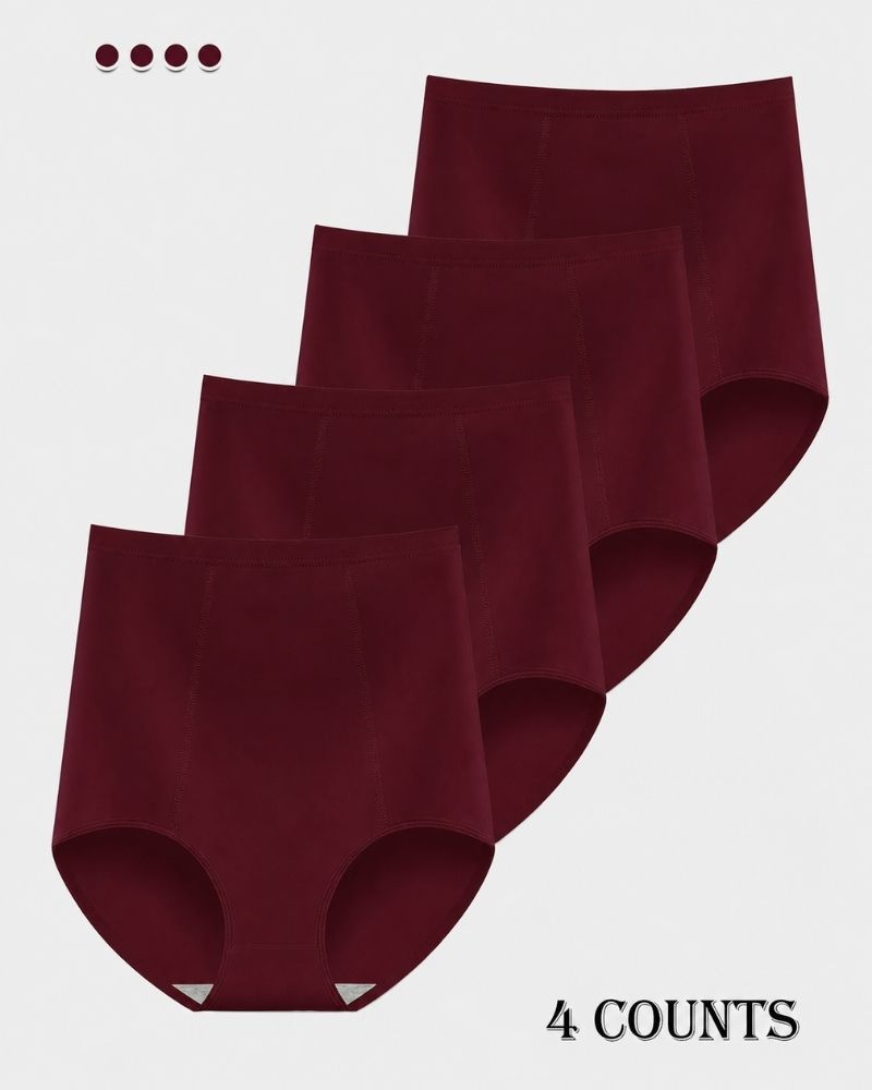 4-Pack High-Waist Cotton Stretch Briefs