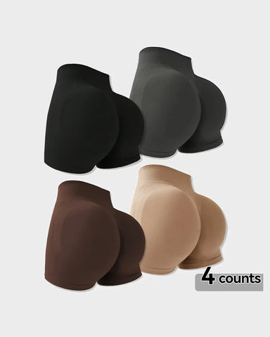 4-Pack High-Waist Seamless Butt-Lifting Shorts