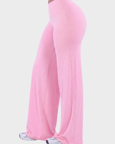 High-Waist Solid & Leopard Flare Pants