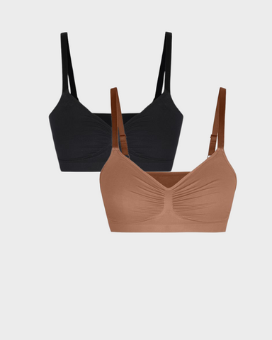 2-Pack Smooth Seamless Wireless Bra Bundle