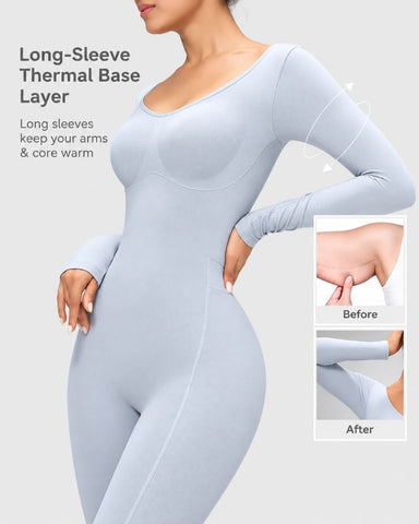 Long-Sleeve Full-Body Sculpting Shapewear Bodysuit