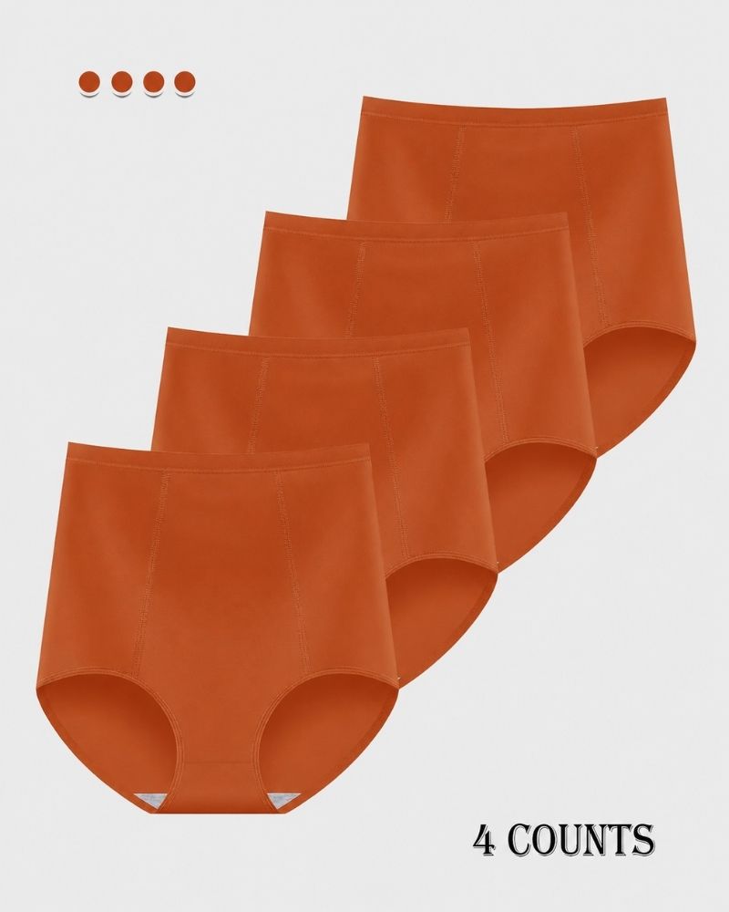 4-Pack High-Waist Cotton Stretch Briefs