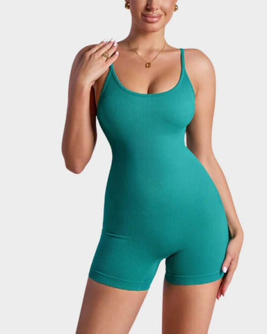 Slimming Spaghetti Strap Romper Shorts