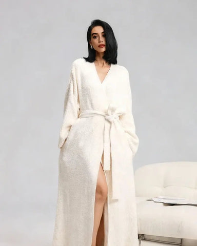 Oversized Double-Sided Fleece Long Robe