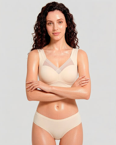 Comfortable Smoothing Mesh Bra