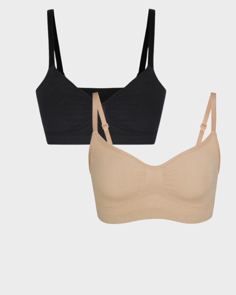 2-Pack Smooth Seamless Wireless Bra Bundle