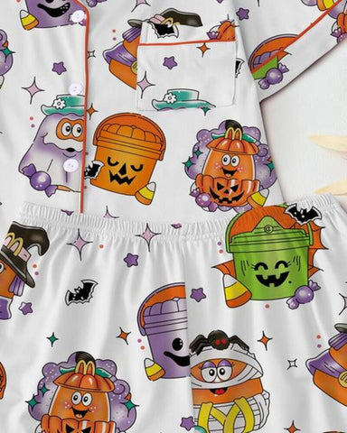 Women's Halloween Print Pajama Set