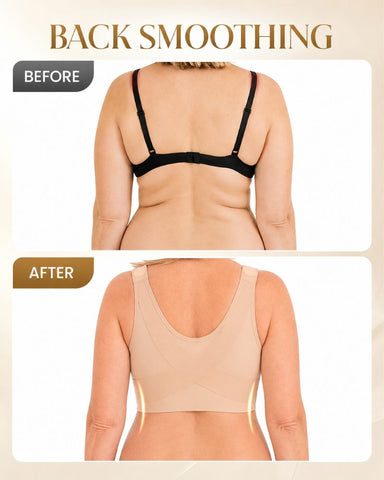 Magnetic Front-Closure Wire-Free Support Bra