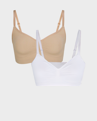 2-Pack Smooth Seamless Wireless Bra Bundle