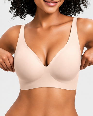 Deep V Seamless Wireless Push-Up Bra