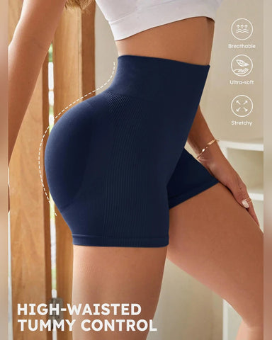 4-Pack High-Waist Seamless Butt-Lifting Shorts